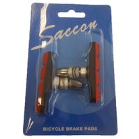 Saccon Set remblokken V-brake PM22R zwart/rood - thumbnail