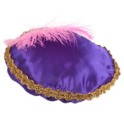 Boland Pieten baret - met veer - paars - voor kinderen - pietenmuts - Sinterklaasfeest Boland Pieten baret - met veer - paars - voor kinderen - pietenmuts - Sinterklaasfeest