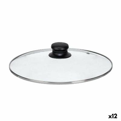 Pannedeksel Kinvara CN-SW1304-26CM CN-SW1304-26CM Transparant Zilverkleurig Zilver Metaal Glas Roestvrij staal Kristal Staal 26