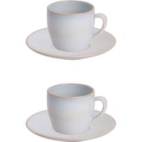 Palmer Koffiekop en schotel Barolo 21 cl 8 cm Lichtblauw Stoneware 2 stuks - thumbnail