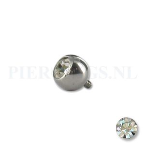 Dermal balletje 1.2 mm kristal 5 mm