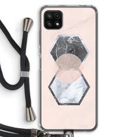 Creatieve toets: Samsung Galaxy A22 5G Transparant Hoesje met koord