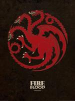 Kunstdruk Game of Thrones Targaryen 60x80cm