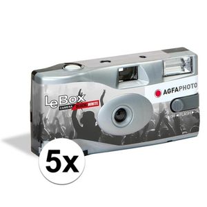 5x Wegwerp cameras met flitser voor 36 zwart/wit fotos