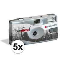 5x Wegwerp cameras met flitser voor 36 zwart/wit fotos    -
