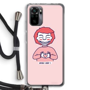 Hartje: Xiaomi Redmi Note 10 Pro Transparant Hoesje met koord