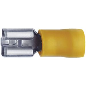 Klauke 8503 Platte stekker (female) Insteekbreedte: 4.8 mm Insteekdikte: 0.8 mm 180 ° Deels geïsoleerd Geel 1 stuk(s)