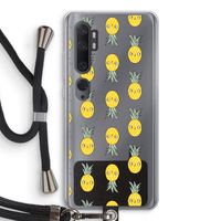 Ananas: Xiaomi Mi Note 10 Pro Transparant Hoesje met koord