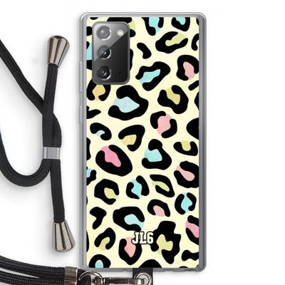 Leopard pattern: Samsung Galaxy Note 20 / Note 20 5G Transparant Hoesje met koord