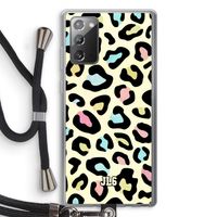Leopard pattern: Samsung Galaxy Note 20 / Note 20 5G Transparant Hoesje met koord