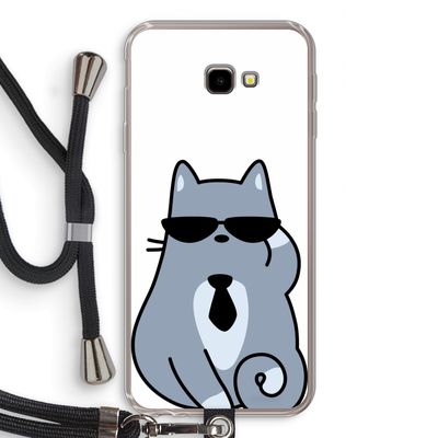 Cool cat: Samsung Galaxy J4 Plus Transparant Hoesje met koord
