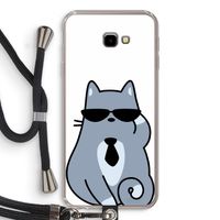 Cool cat: Samsung Galaxy J4 Plus Transparant Hoesje met koord Cool cat: Samsung Galaxy J4 Plus Transparant Hoesje met koord
