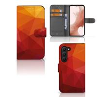 Book Case voor Samsung Galaxy S23 Polygon Red Book Case voor Samsung Galaxy S23 Polygon Red