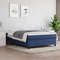 Boxspring bed stof blauw 140x190 cm