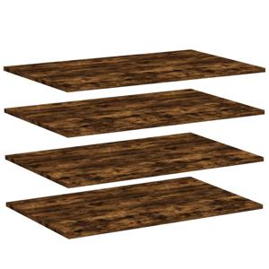 vidaXL Wandschappen 4 st 80x50x1,5 cm bewerkt hout gerookt eikenkleur