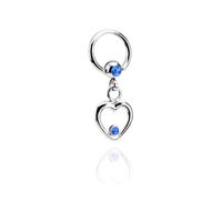 Jeweled Ball Closure Ring met bedel Chirurgisch staal 316L / Belegde messing Piercingringen