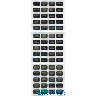 BS8214 - PANEELLABELS ZWARTE ACHTERGROND