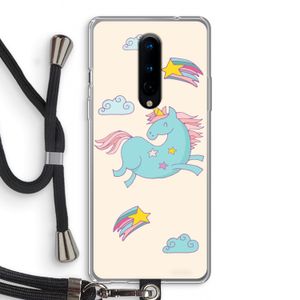 Vliegende eenhoorn: OnePlus 8 Transparant Hoesje met koord
