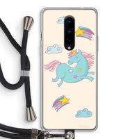 Vliegende eenhoorn: OnePlus 8 Transparant Hoesje met koord