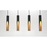 EGLO BARBOTTO hanglamp - GU10 - Zwart, bruin - thumbnail