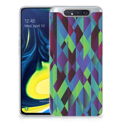 Samsung Galaxy A80 | TPU Hoesje | Abstract Green Blue