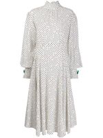 Christopher Kane robe mi-longue à pois - Blanc Christopher Kane robe mi-longue à pois - Blanc