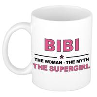 Bibi cadeau mok - Woman Myth Supergirl - naam koffiemok - 300 ml - collega - moederdag
