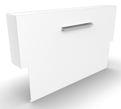Cascadi Aluminium Watervalelement (op vijver) Lengte: 2500 Breedte: 250 Hoogte: 1200 - Geroba