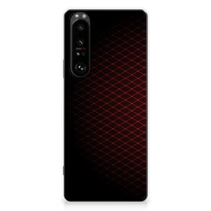 Sony Xperia 1 III TPU bumper Geruit Rood