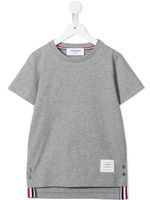 Thom Browne Kids t-shirt en jersey à manches courtes - Gris