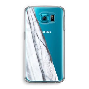 Gestreepte marmer: Samsung Galaxy S6 Transparant Hoesje