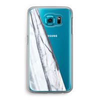 Gestreepte marmer: Samsung Galaxy S6 Transparant Hoesje