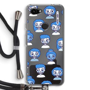 Gezichtjes: Pixel 3a Transparant Hoesje met koord