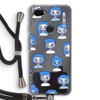 Gezichtjes: Pixel 3a Transparant Hoesje met koord