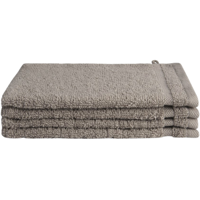 Byrklund Washandjes 16x21 cm Taupe - 4 stuks