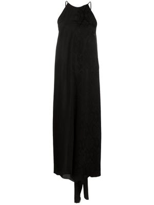 Uma Wang robe mi-longue évasée Adore à motif en jacquard - Noir