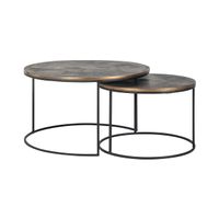 Richmond Salontafel Tulum Set van 2 stuks - Brushed Gold - Rond