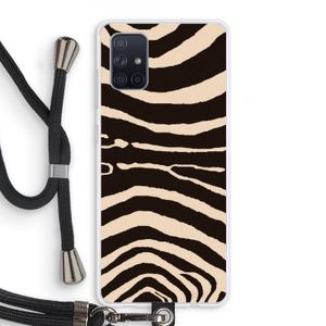 Arizona Zebra: Samsung Galaxy A71 Transparant Hoesje met koord