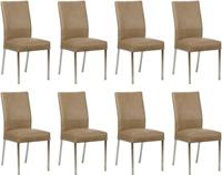 Set van 8 Leren eetkamerstoelen Real - Echt leer, Modern, Comfortabel en kies uit meer dan 150+ kleuren - Ontdek de Vele Leersoorten en Kleuren bij ShopX