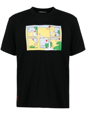 Undercover t-shirt en coton à slogan imprimé - Noir