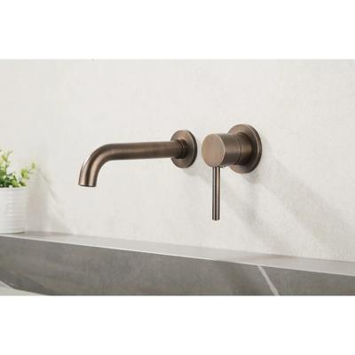 Wastafelkraan SaniClear Antique | Inbouw | Mengkraan | Incl.Inbouwdeel | Rond | Verouderd messing