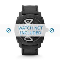 Horlogeband Fossil ME1121 Leder Zwart 24mm - thumbnail