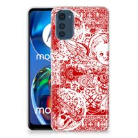 Silicone Back Case Motorola Moto E32/E32s Angel Skull Rood