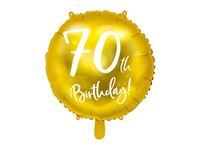 Folieballon 70th Birthday goud (45cm) - thumbnail