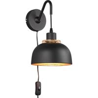 Elegante LED Wandlamp E27 Fitting - Rond & Mat Zwart Aluminium
