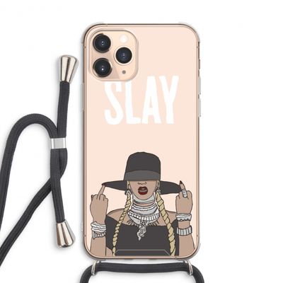 Slay All Day: iPhone 11 Pro Max Transparant Hoesje met koord