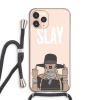 Slay All Day: iPhone 11 Pro Max Transparant Hoesje met koord