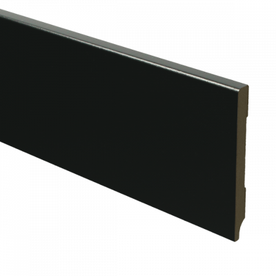 MDF Moderne plint 90x9 voorgelakt RAL9005 - lengte 240cm
