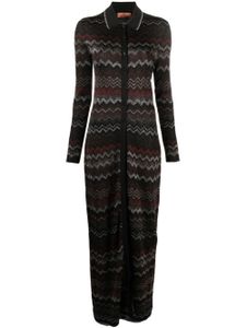 Missoni cardigan Zigzag à col polo - Noir