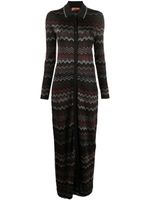 Missoni cardigan Zigzag à col polo - Noir